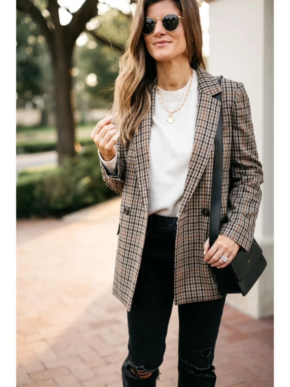 Madewell Dorset Blazer Coster Plaid Small